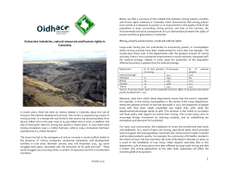 Extractive industries, natural resources and human rights in Colombia