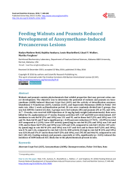 Feeding Walnuts and Peanuts Reduced Development of