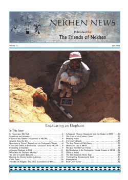 Nekhen News 15 - Hierakonpolis Online