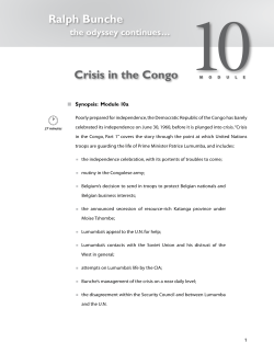 Ralph Bunche Crisis in the Congo 10M