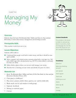 Managing My Money - Take Charge America