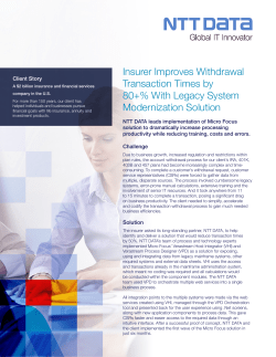 Insurer Improves Withdrawal Transaction Times by 80+% With