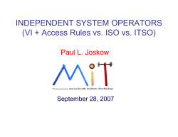INDEPENDENT SYSTEM OPERATORS