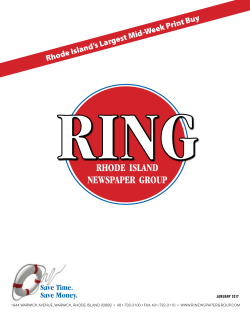 OUR RATE CARD - Rhode Island Newspaper Group