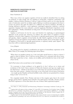 Non-Inferential knowledge of God