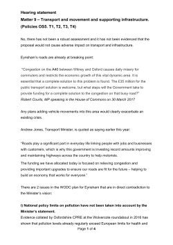 Matter 9 hearing statement - West Oxfordshire District Council