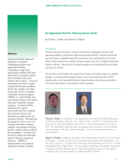 An Appraisal Tool for Valuing Forest Lands