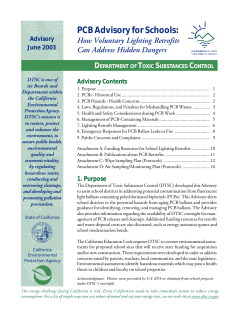 PCB Advisory for Schools: How Voluntary Lighting Retrofits Can