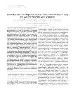 Acute Hepatotoxicant Exposure Induces TNFR