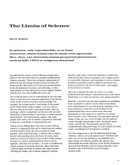 The Limits of Science - Caltech Magazine (formerly Engineering