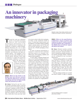 An innovator in packaging machinery