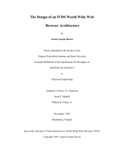 The Design of an IVDS World Wide Web Browser Architecture