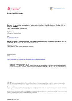 Current views on the regulation of autotrophic carbon dioxide