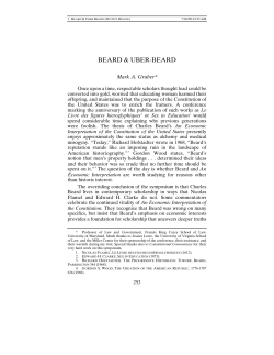 Beard and Uber-Beard - DigitalCommons@UM Carey Law