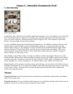TCI Chapter 17 Imperialism Throughout the World