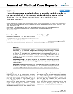 Magnetic resonance imaging findings in bipartite medial cuneiform