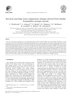 Sea-level and deep water temperature changes derived from