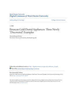 Etruscan Gold Dental Appliances: Three Newly "Discovered