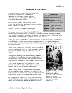 Diversity in California - California 3 Rs Project