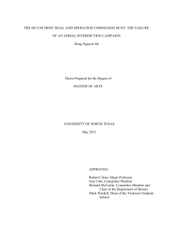 The Ho Chi Minh Trail and Operation Commando Hunt