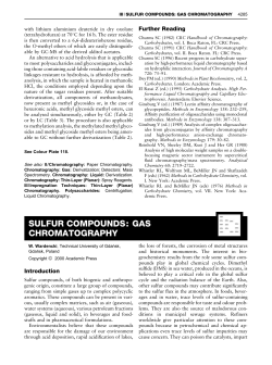 sulfur compounds: gas chromatography