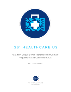 US FDA Unique Device Identification (UDI) Rule