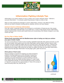 Inflammation-Fighting Lifestyle Tips