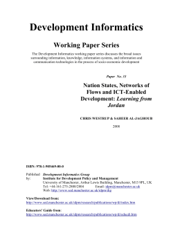 Nation States, Networks of Flows and ICT