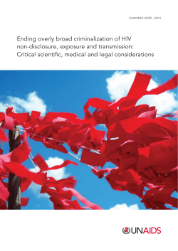 ending overly broad criminalization of HiV non-disclosure