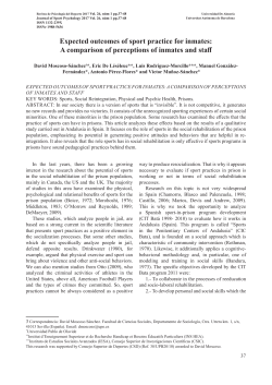 Expected outcomes of sport practice for inmates