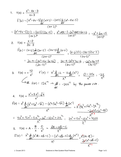 1. f (x) = x2- 4x-3 x+ 3 2. f (x) = x&ndash;2 2x