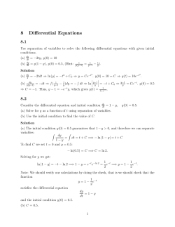 Homework 8. Differential equations