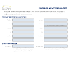 2017 edison universe contest