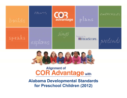 Alabama Developmental Standards for Preschool