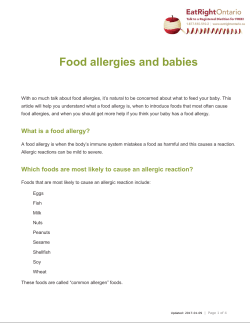 Food allergies and babies