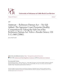 Antitrust—Robinson-Patman Act—No Salt Added