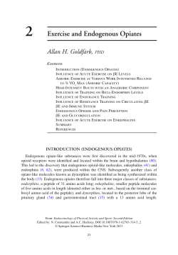 2 Exercise and Endogenous Opiates