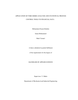 Application of Time Series Analysis and Statistica