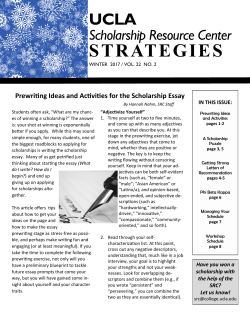 STRATEGIES - UCLA Scholarship Resource Center