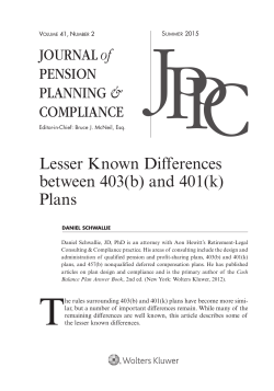 Lesser Known Differences between 403b and 401k Plans