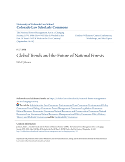 Global Trends and the Future of National Forests
