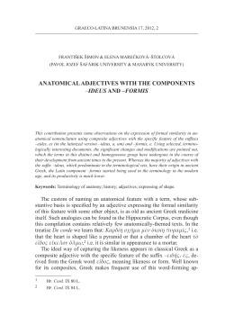 ANATOMICAL ADJECTIVES WITH THE COMPONENTS &ndash;IDEUS