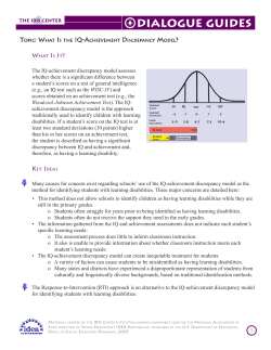The IQ-achievement discrepancy model