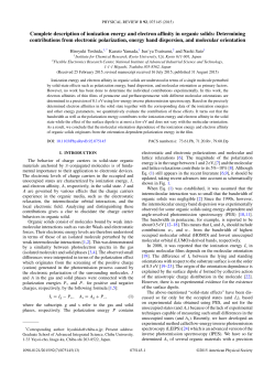 Complete description of ionization energy and electron affinity in