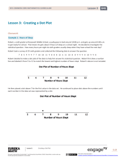 Lesson 3: Creating a Dot Plot