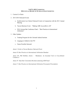 2014 Outreach Sub-Committee Report