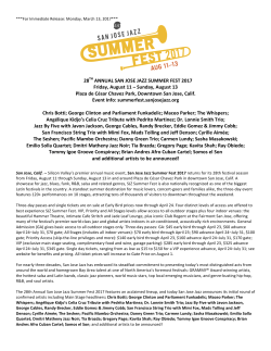 read the press release - San Jose Jazz Summer Fest