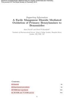 A Facile Manganese Dioxide Mediated Oxidation of Primary