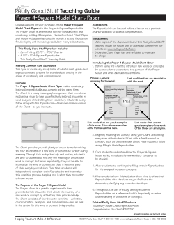 Frayer 4-Square Model Chart Paper