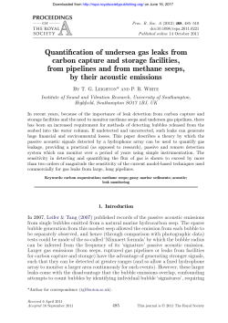 Quantification of undersea gas leaks from carbon capture and